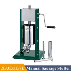 Fill Sausage Vertical Sausage Painting 2L/3L/5L/7L Sausage Meat Homemade Manual Syringe Machine Stuffer Filling