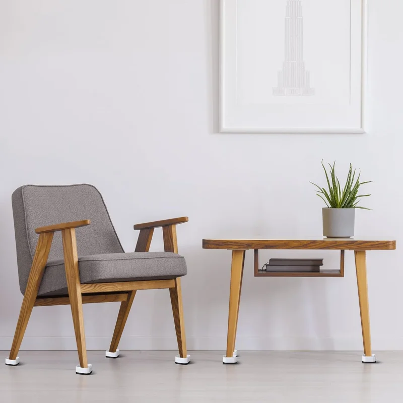 16 Furniture Risers Adjustable Bed Risers Desk Leg Risers 1.38 Stackable Heavy Duty Bed Lifts Risers Square Bed Raising