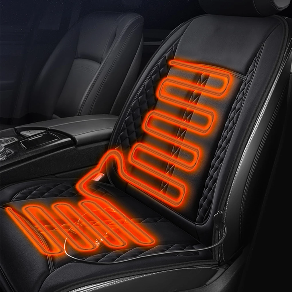 

12V Heated Car Seat Cushion Plush Car Seat Heater Winter Warmer Seat Heating Car Accessories Heating Pads Set Universal