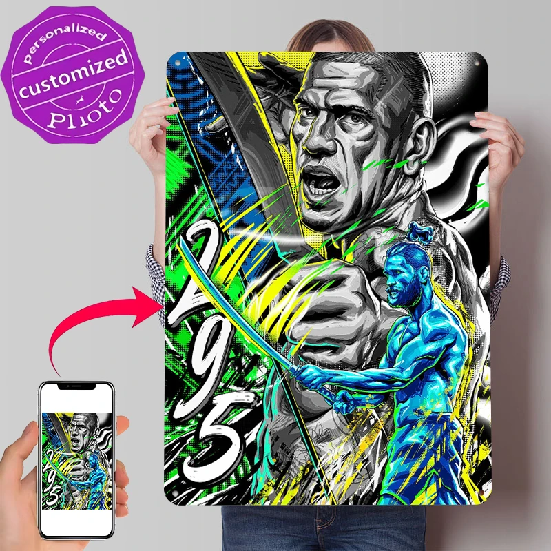 Prochazka Vs Alex Pereira Metallposter, individuelle Wandkunst, Retro-Vintage-Blechschilder für Heimdekoration, Raum- und Bürodekoration