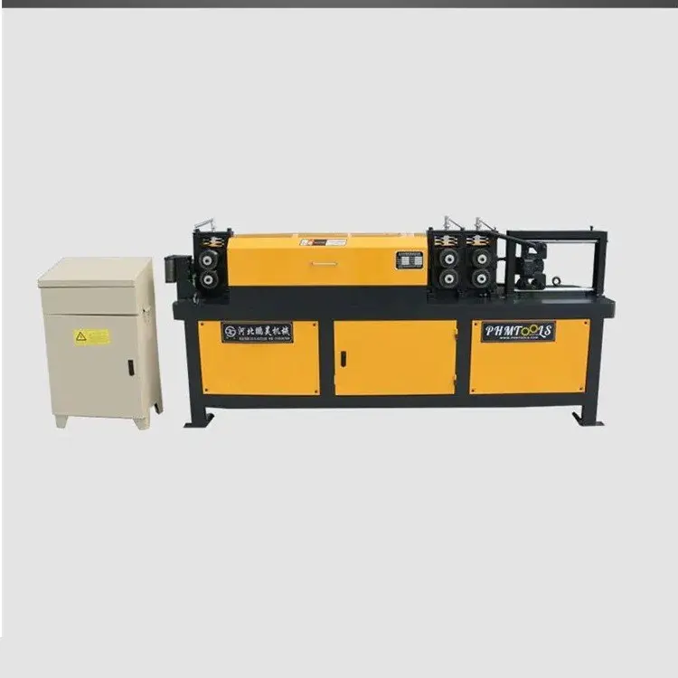 Frequency conversion automatic steel bar straightening and cutting machine