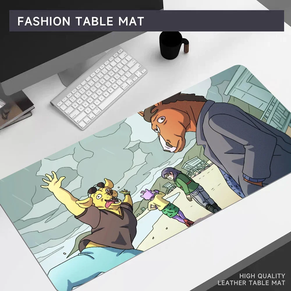 B-BoJack Horseman Mousepad Com Lockedge, Grande Mouse Pad, Esteira De Mesa Do Computador Do Escritório, Teclado De Mesa, Almofada Do Laptop, 80x30cm, XL