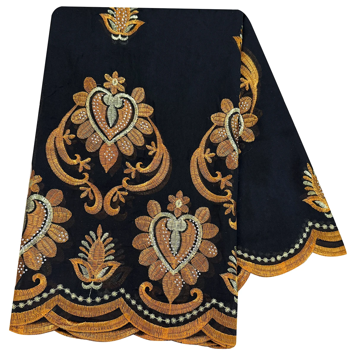 Wholesale Order Special Price Discount New African Women Scarfs Embrodiery  Cotton With Grenadine  Big Scarf for Shawls Pashmina