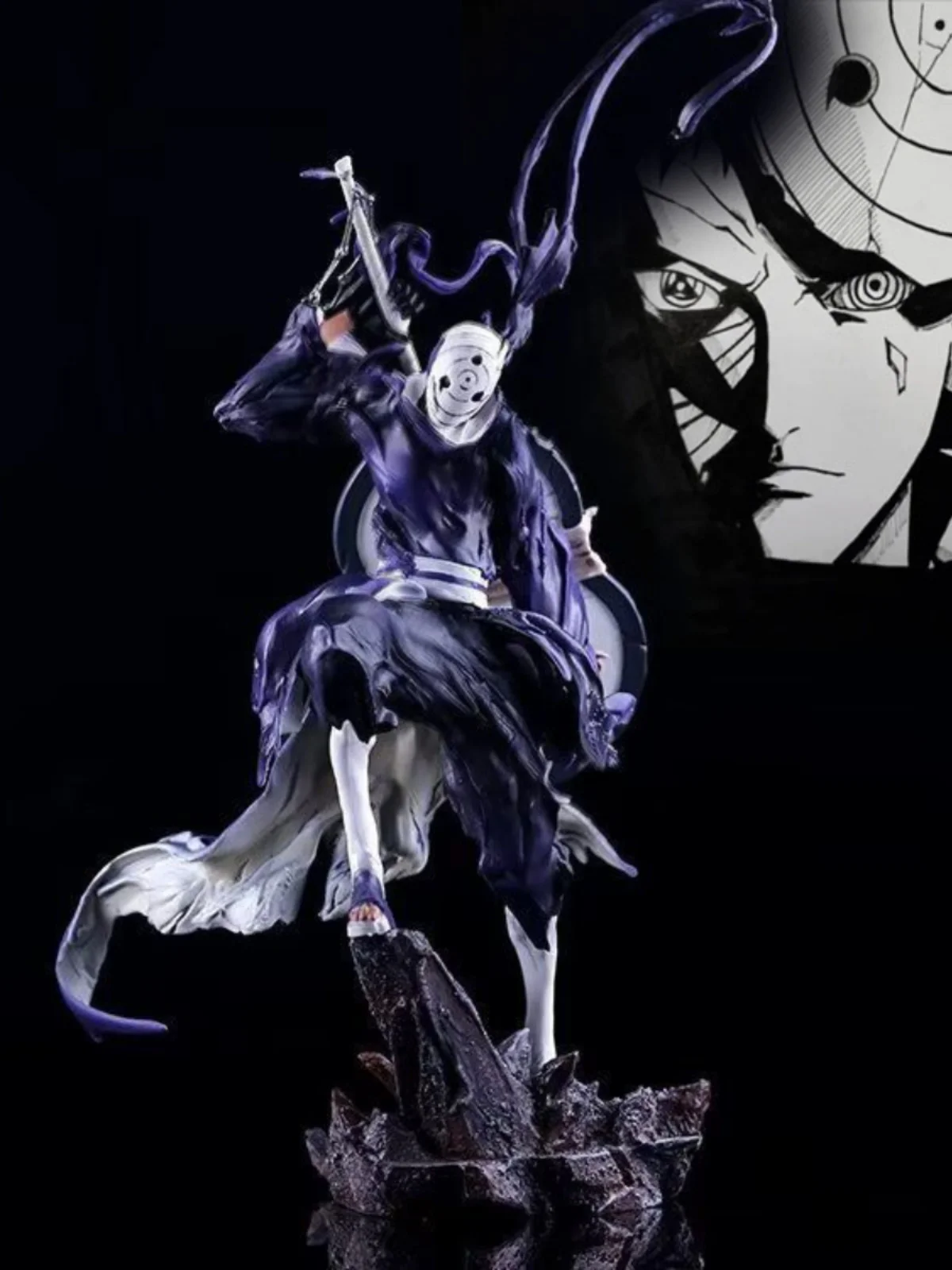 Bandai Naruto GK Iron Curtain Kakashi figure, Uchiha belt soil, Sasuke model, surrounding animation ceremony