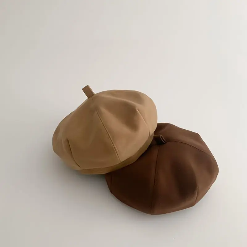 Berretto carino per ragazze per bambini 2024 nuovo arrivo primavera autunno cappello di zucca fotografia abbigliamento neonate cappello da pittore stile giapponese