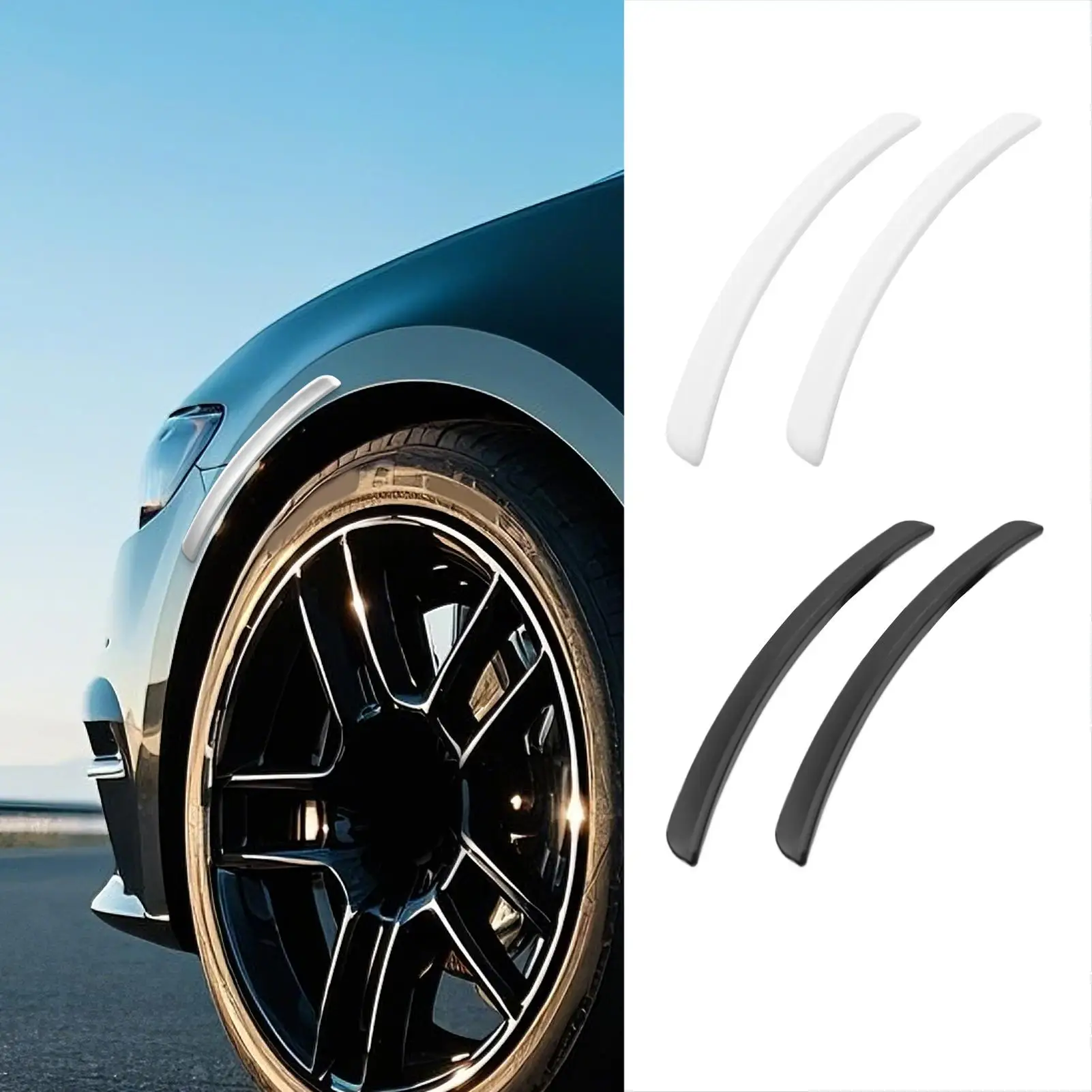 Anti Collision Wheel Tire Eyebrow Trim Flexible Wing Expander Strip Vehicle Arches Protector For Daily Commuters Car Restorers