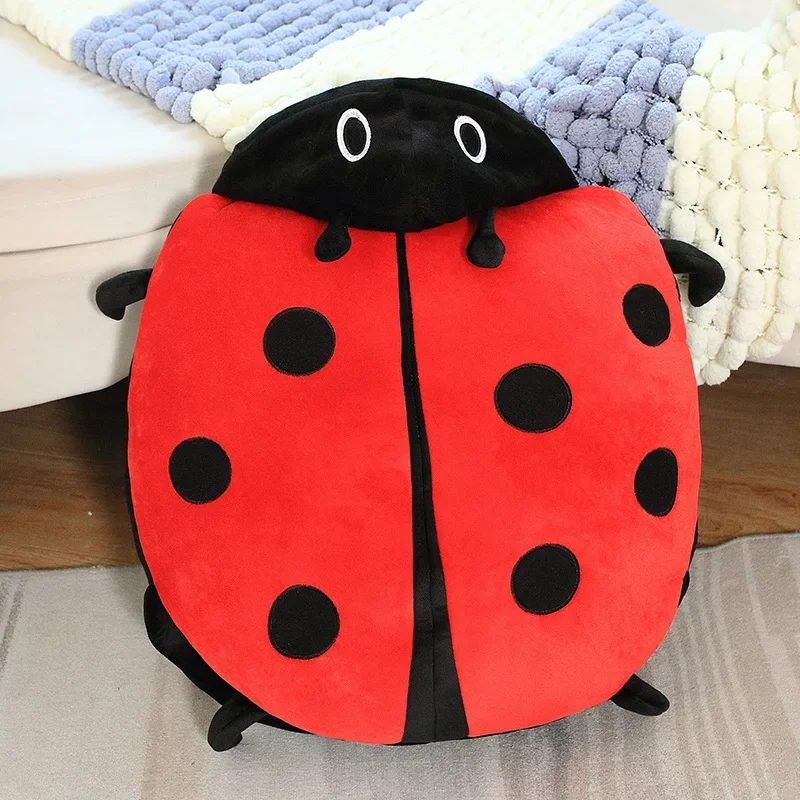 Hot Sale Interesting Beetle Plush Pillow Wearable Ladybug Shell Funny Party Cosplay Doll Stuffed Soft Bed Cushion Game Gift