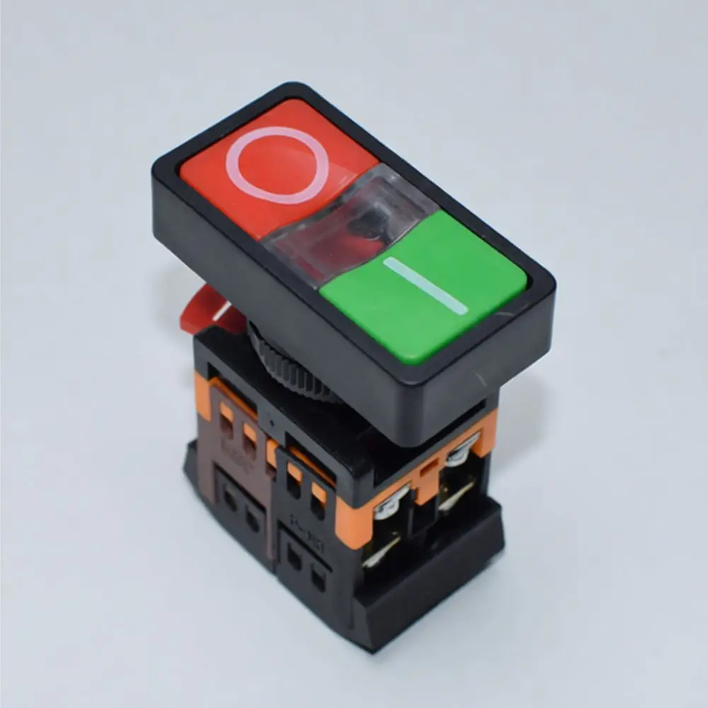 XZELE Dual Switch Button With Light Panel Indicator Red Green LED Industrial Control Equipment Automation Line Power Starter