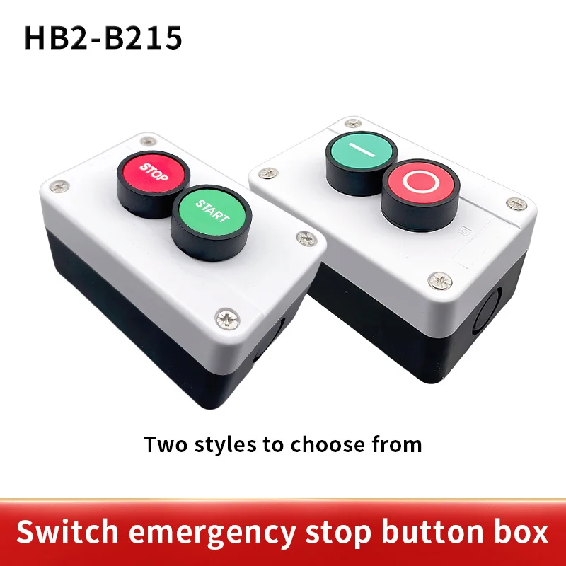 1PCS symbol indicating start stop self recovery waterproof button box switch emergency stop industrial handheld control bo