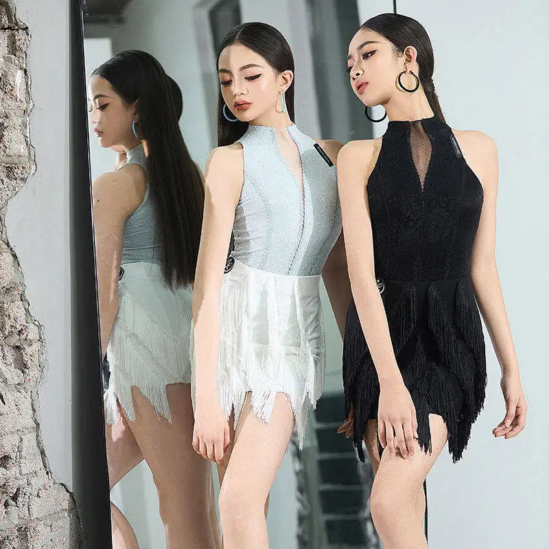 

2026 New Latin Dance Summer Girls' Daily Practice Uniforms with Fringe for Children Professional Dance Performance Wear