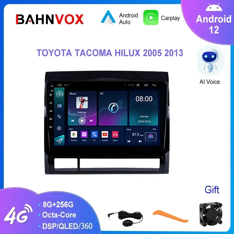 

9" Android 12 Car Radio for Toyota Tacoma Hilux 2005-2013 Navigation GPS Multimedia Video Player Carplay Head Unit Screen 2din