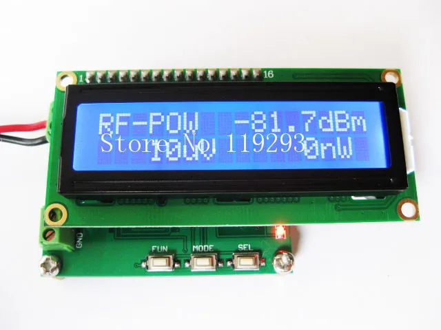 [[BELLA]RF power meter power meter 0-500Mhz -80 ~ 10 dBm RF power attenuation value can be set--2PCS/LOT