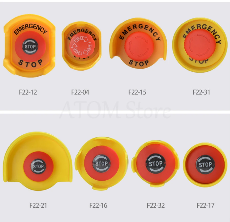 Switch protective cover emergency stop button protective cover elevator emergency stop seat 16 22 size Yuanbao circular warning