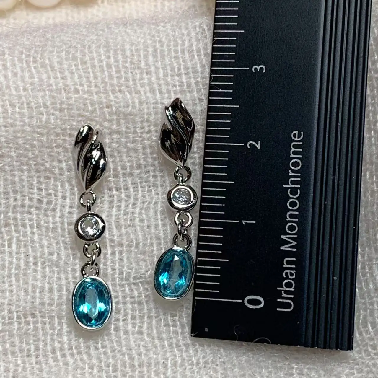 HEYYA STONE OVAL Natural Blue Topaz Stud Earrings For Women COPPER Simple Fine Jewelry Stone Gemstone Classic Style Luxury