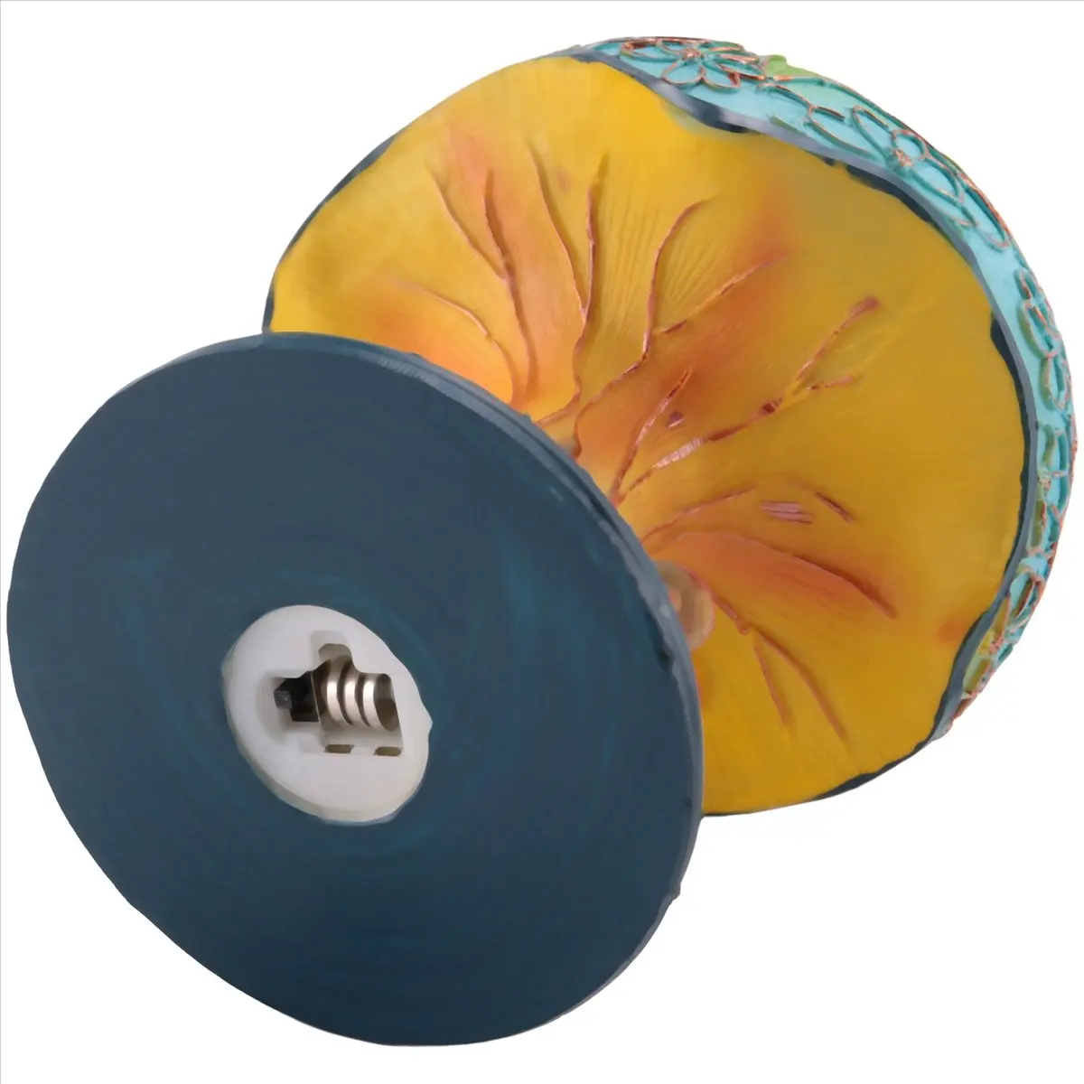 

Стабильная креативная витражная настольная лампа в виде гриба, винтажная серия животных, растений, в форме смолы, декор для спальни, бытовой, C