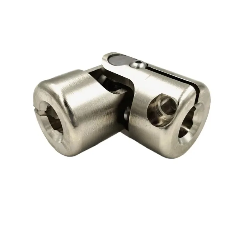 Single Steel Universal Cardan Joint Pinch Style 41mm OD Nickel Plated U-Joint Needle Roller Bearing Premium Universal Joints