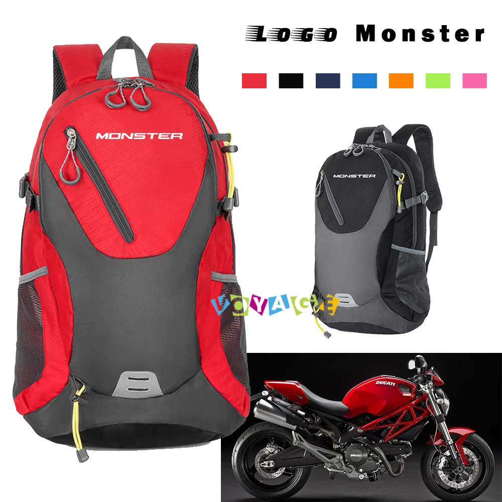 

For Ducati Monster 600 620 696 796 797 Parts Outdoor Sports Mountaineering Bag Men's and Women's Large Capacity Travel Backpack