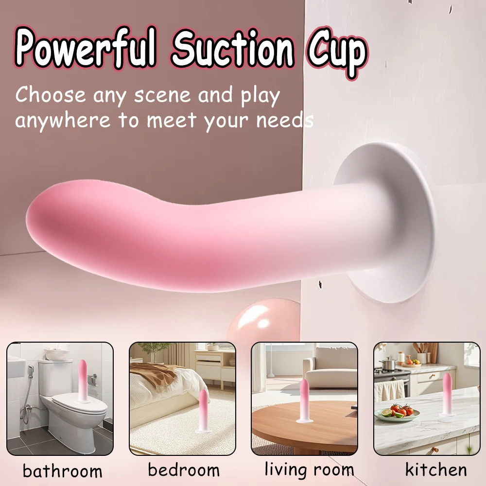 Simulation Dildo G point Anal Stimulation Female Masturbation Suction Cup Waterproof Prostate Massage Stick Adult Sex Products - view 5