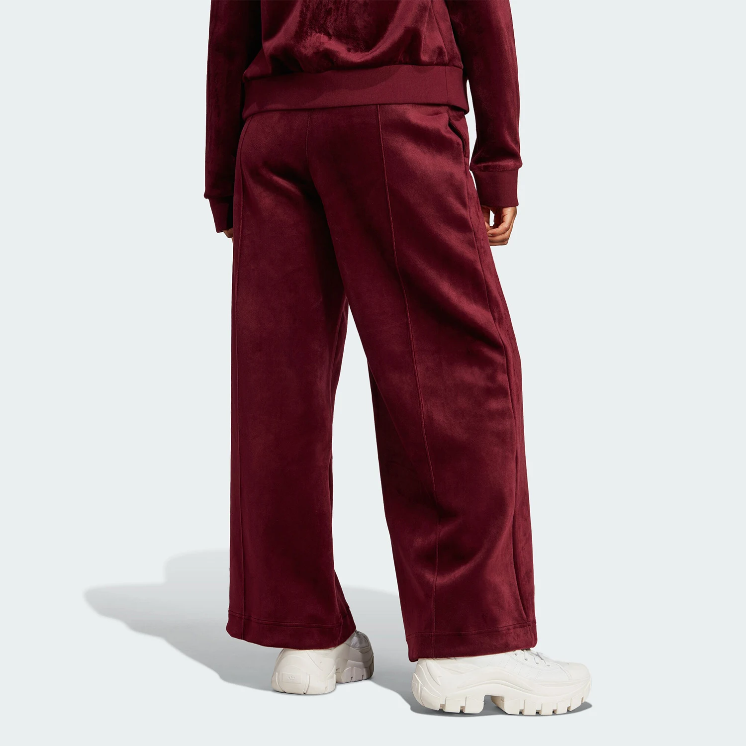 Adidas genuine VELVET PANT Women's Velvet Wide Leg Sports Pants IL5744