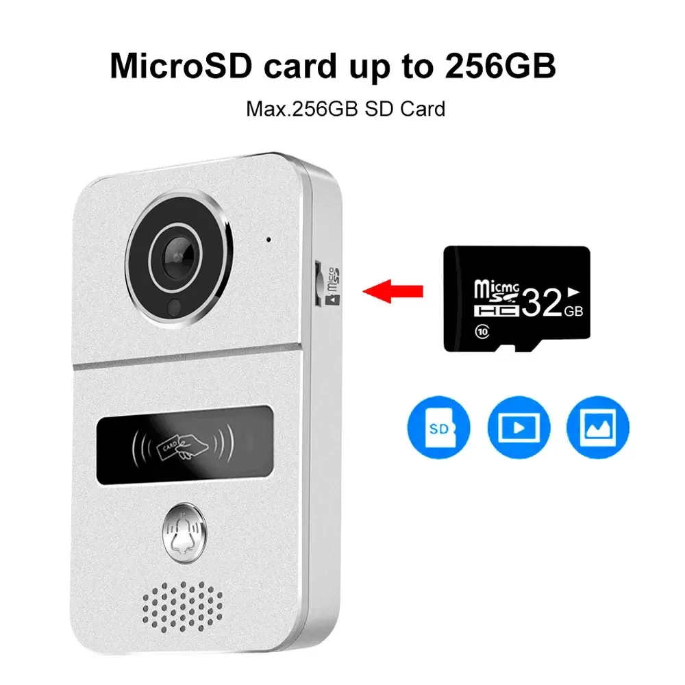 Intercomunicador de vídeo IP inteligente, timbre de puerta con WIFI, cámara de seguridad inalámbrica de 1080P, APP Tuya