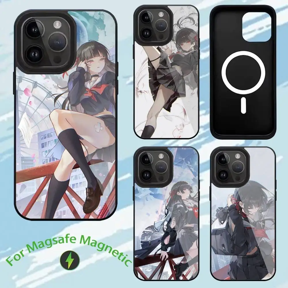 

Game W-Wuthering Waves C-Chisa Phone Case For iPhone17,16,15,14,13,12,11,Plus,Pro,Max For Magsafe Wireless Charging cover