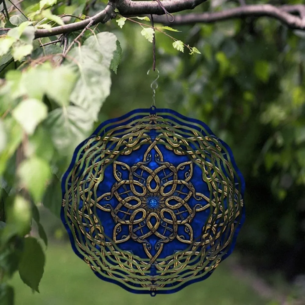 

Large Kinetic Metal Wind Spinner - Dual Direction Rotation Hanging Garden Art, No Battery Outdoor Decor & Wind Chime