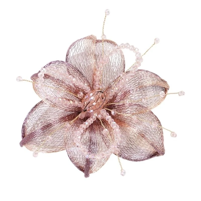 5asd Crystal Flower Artistic Applique for Hair Clip Clothes Hat Sewing Brooch DIY Scarf Wedding Dress Decors Accessories