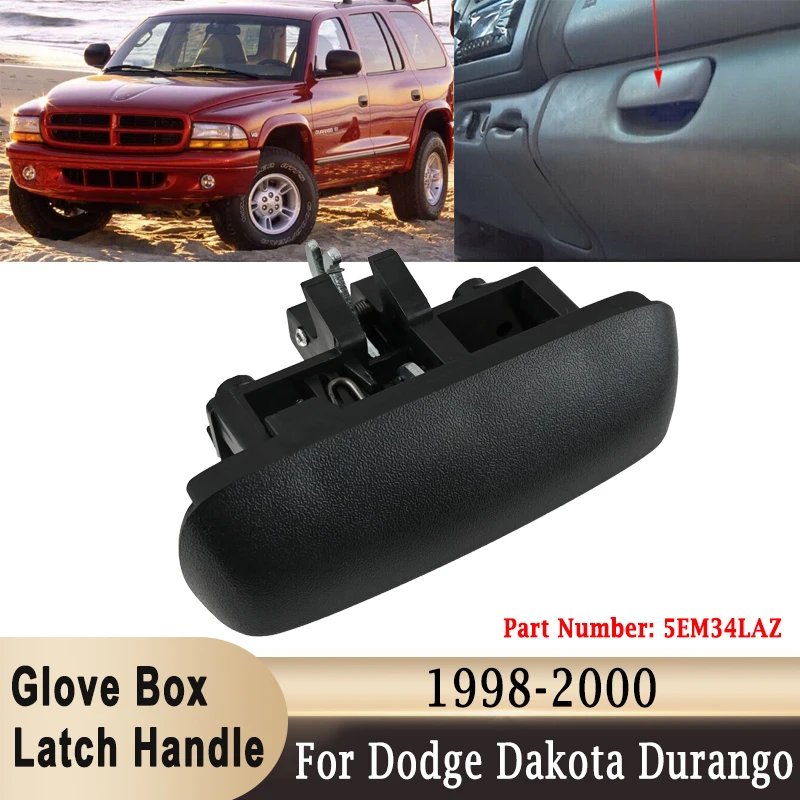 

For Dodge Dakota 1997-2000 for Durango 1998-2000 5EM34LAZ Glove Box Buckle Lid Latch Lock Car Toolbox Switch Handle