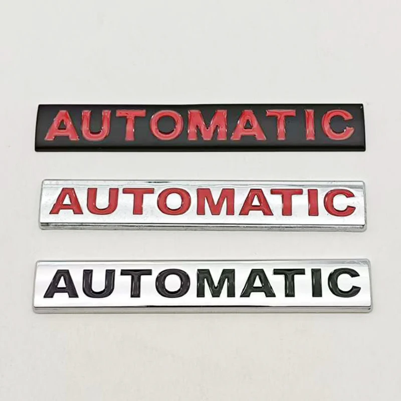 

3D металлические автомобильные буквы логотипа АВТОМАТИЧЕСКИЙ значок задний багажник эмблема наклейка на крыло боковые наклейки АВТОМАТИЧЕСКИЙ значок автоаксессуары