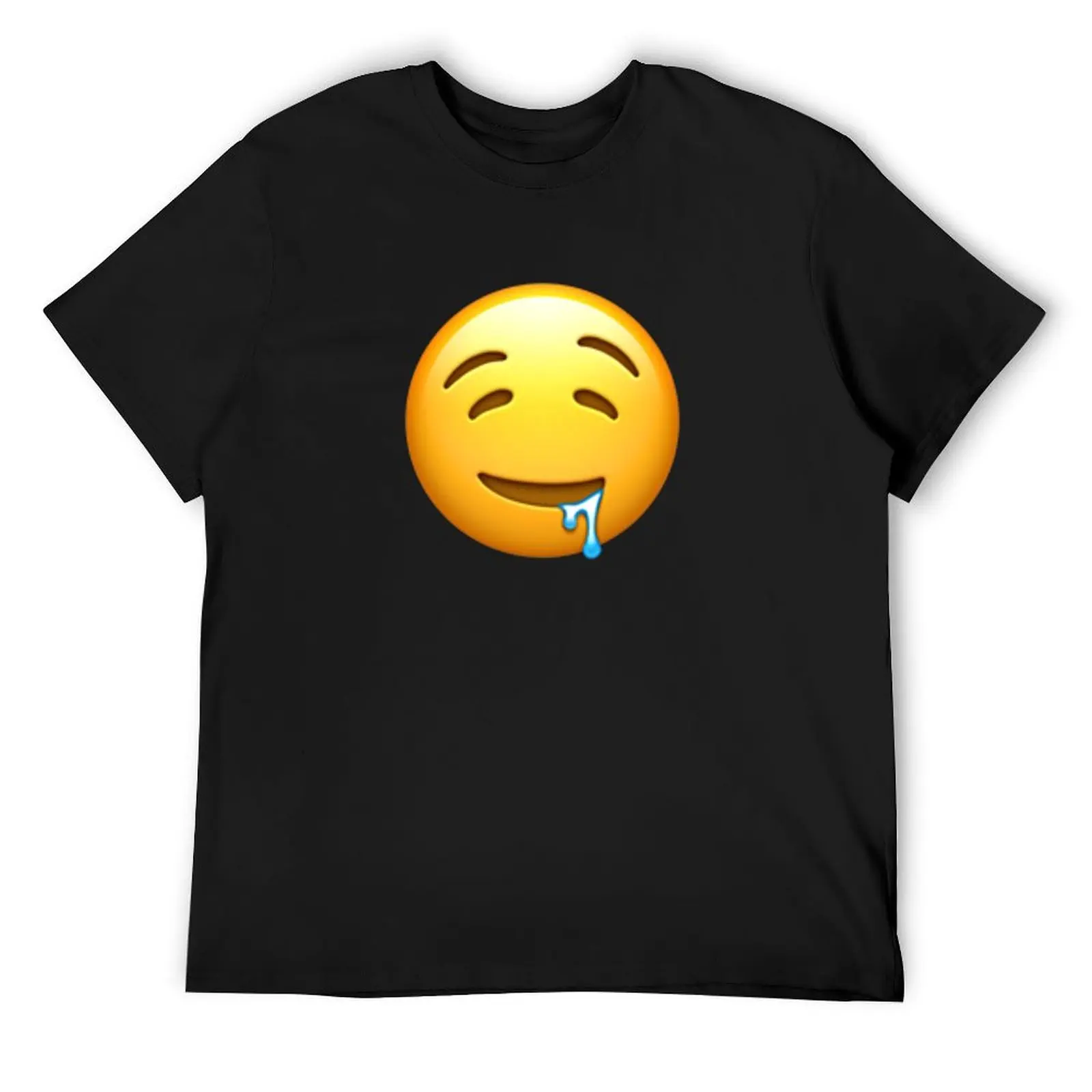 Drooling emoji T-Shirt rapper graphic tees anime figures valentines boutique clothes mens vintage t shirts