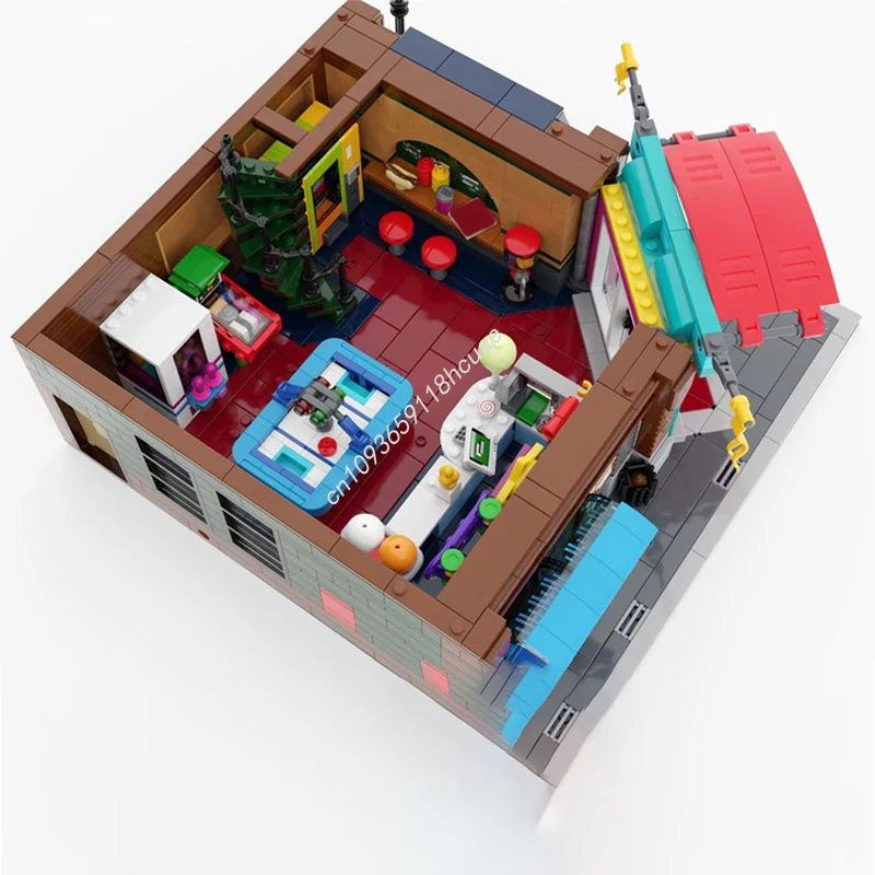 3345 個 MOC 最後のアーケード モジュラー モジュラー建物ビルディングブロック クリスマス アーキテクチャ 子供用レンガ 誕生日 キッズギフト