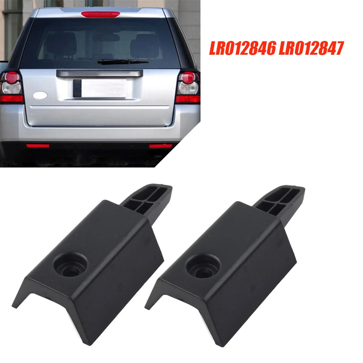 1Pair Rear Cargo Cover Pin Catch LR012846 LR012847 for Range Rover Sport Freelander LR2 L359 2006-2015 Black