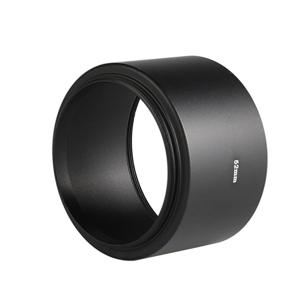 52mm Long Metal Lens Hood for Canon Nikon Pentax Sony Olympus Camera