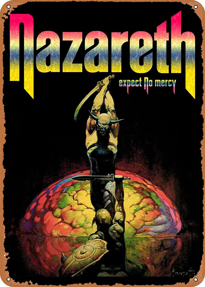 8 x 12 Metal Sign - Nazareth Rock Band Poster - Retro Tin Art Decor Wall Decor