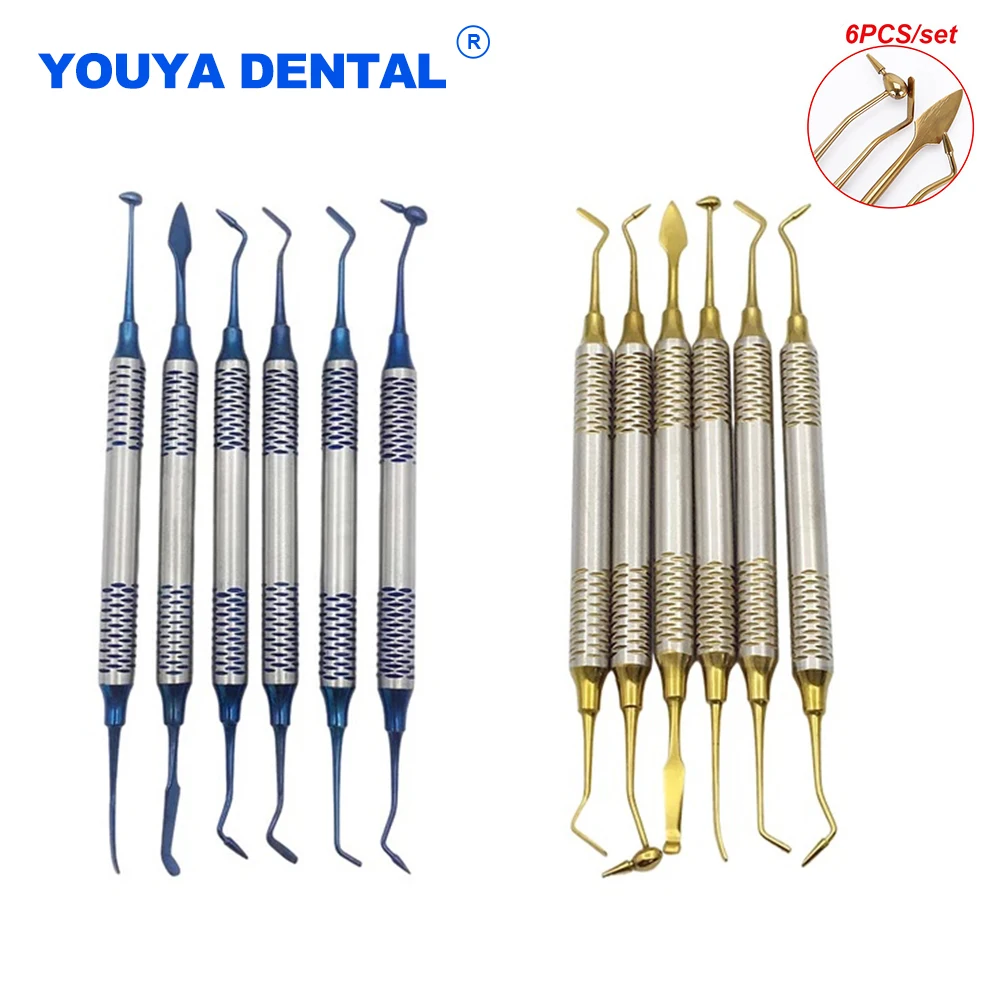 Dental Composite Resin Filler Set Filling Spatula Titanium Plated Thick Handle Restoration Tool Dentistry Instrument