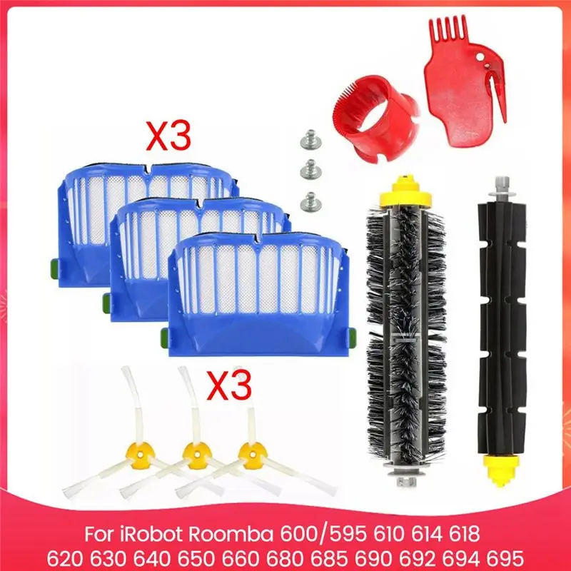Y51A-Replacement Parts Kit For Irobot Roomba 600 Series 595 610 614 618 620 630 640 650 660 680 685 690 692 694 695 Vacuum