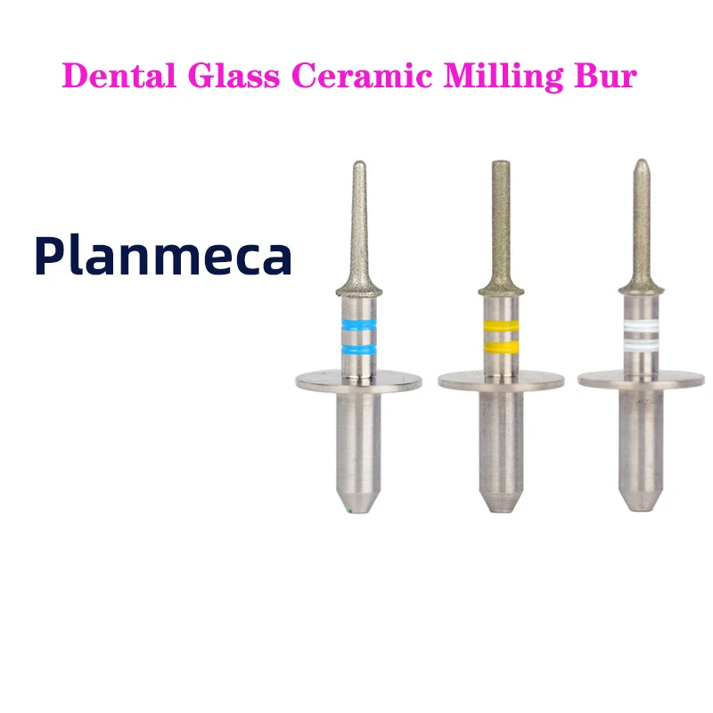 Dental Laboratory Equipment Planmeca Glass Ceramic Lathe Milling Cutter Stainless Steel Cemented Carbide Shank Diameter 4mm