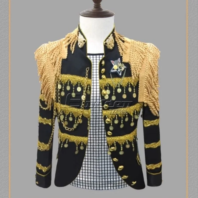 Z314New sequined suits for performances DJ lead dancers palace costumes