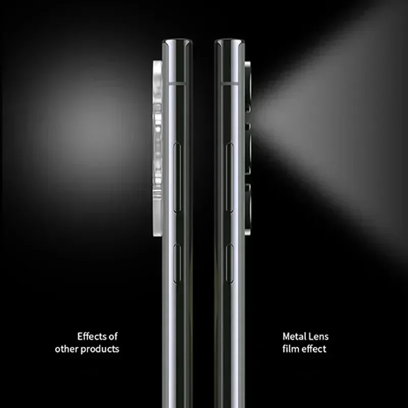 كاميرا ماتيل الدائري لسامسونج غالاكسي S24 الترا S23 FE زائد S24 + S22 الترا عودة عدسة الزجاج المقسى غطاء حماية الغطاء الخلفي