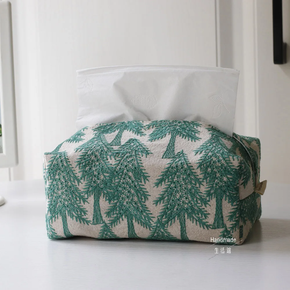 

Handmade original embroidery butterfly fabric paper towel set car drawer box desktop dining room living room home commercial use