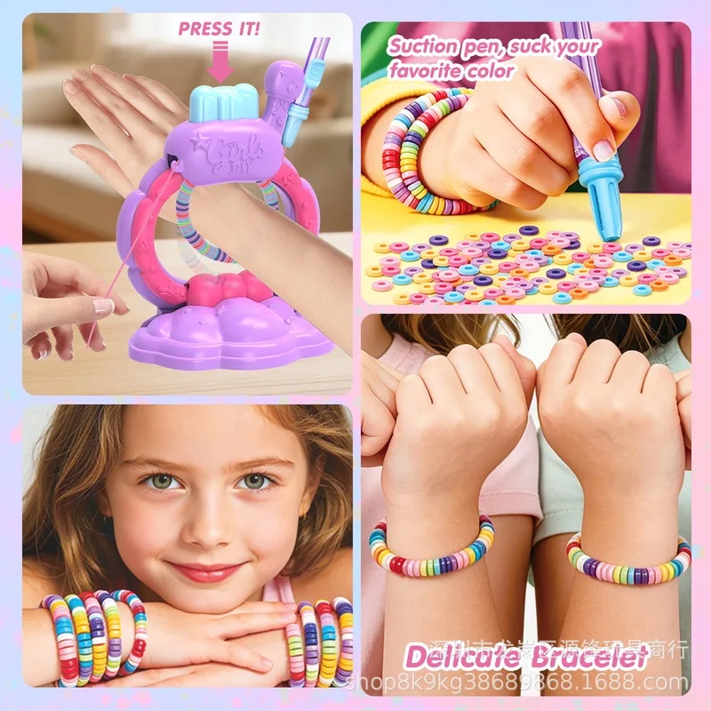DIY Bracelet Maker Kit with Colorful Beads for Kids to Create Unique Accessories and Spark Creativity