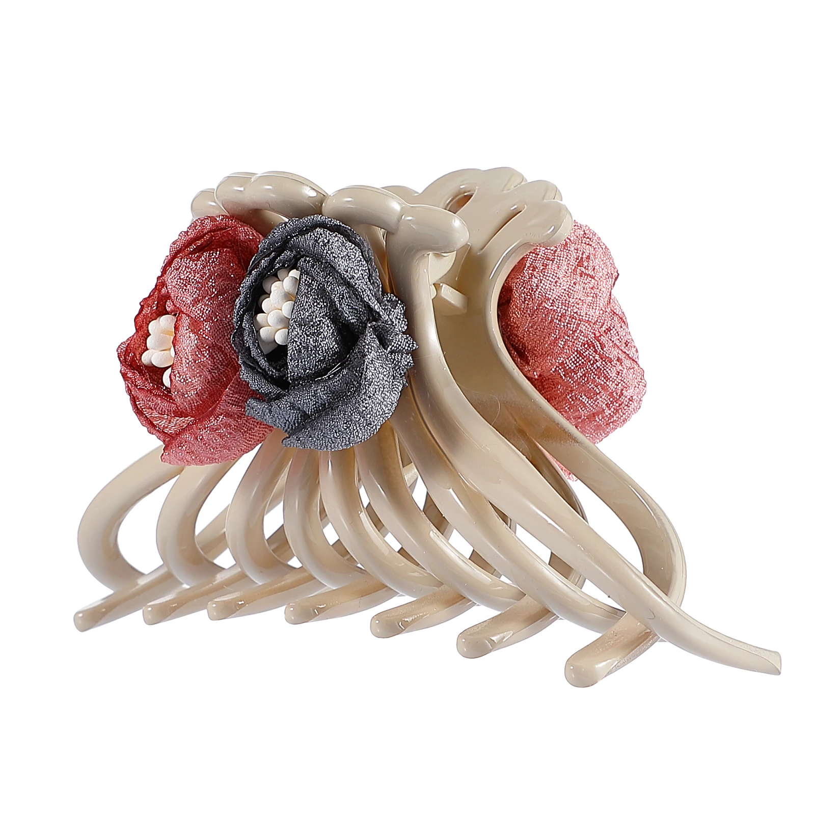 

Flower Bud Hair Claw Clips Black Thick Curly Catch Accessories Women Girls Hair Clip Barrette Durable Plastic Resin Valentine