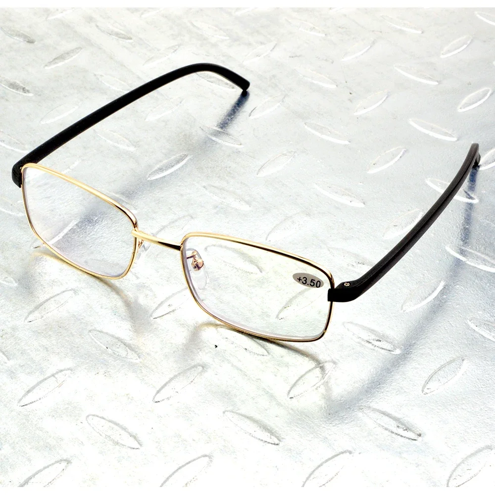 

Business Titanium Alloy Rectangle Simple Style Hinge Exquisite Temples Anti-fatigue Reading Glasses +0.75 To +4