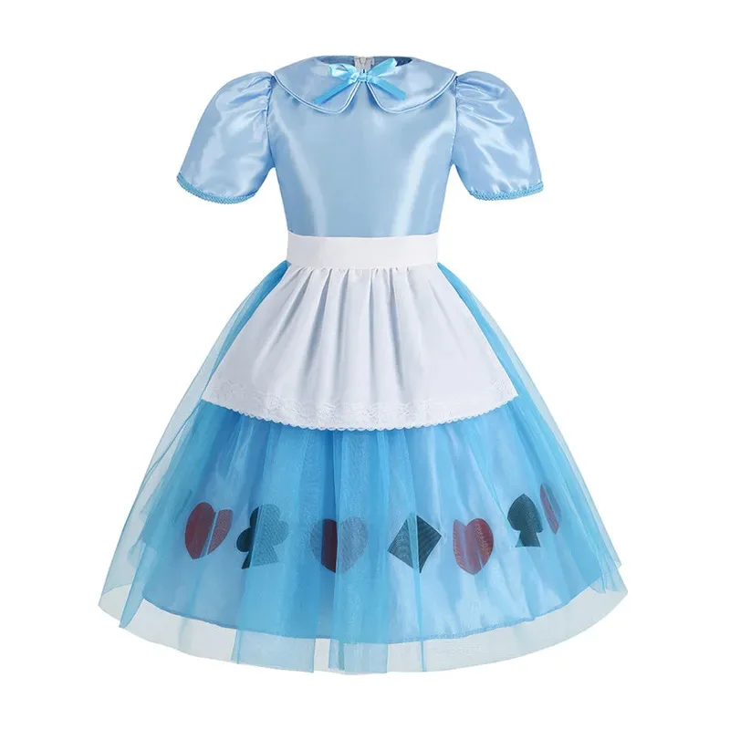 

New Girl Alice in Wonderland Costume Girls Carnival Princess Cosplay Lolita Dress Girl Children Halloween Birthday Party Clothes