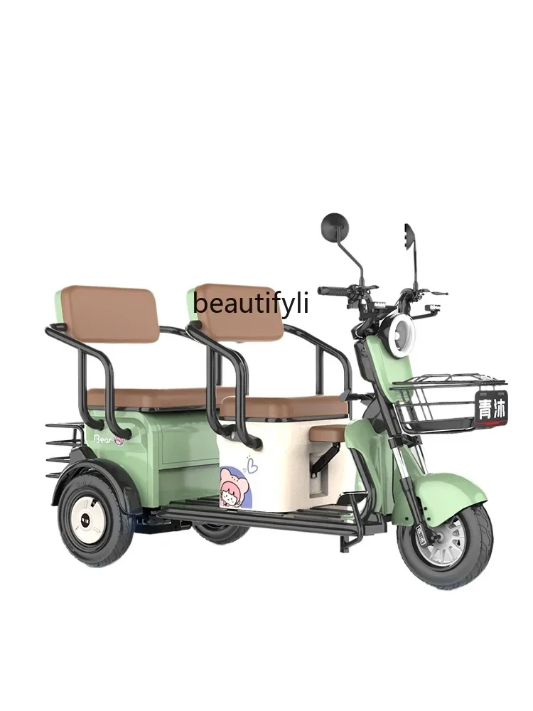 ssL178 23 Electric Tricycle Household Small Passenger and Cargo Dual-Use Women's Battery Car Leisure