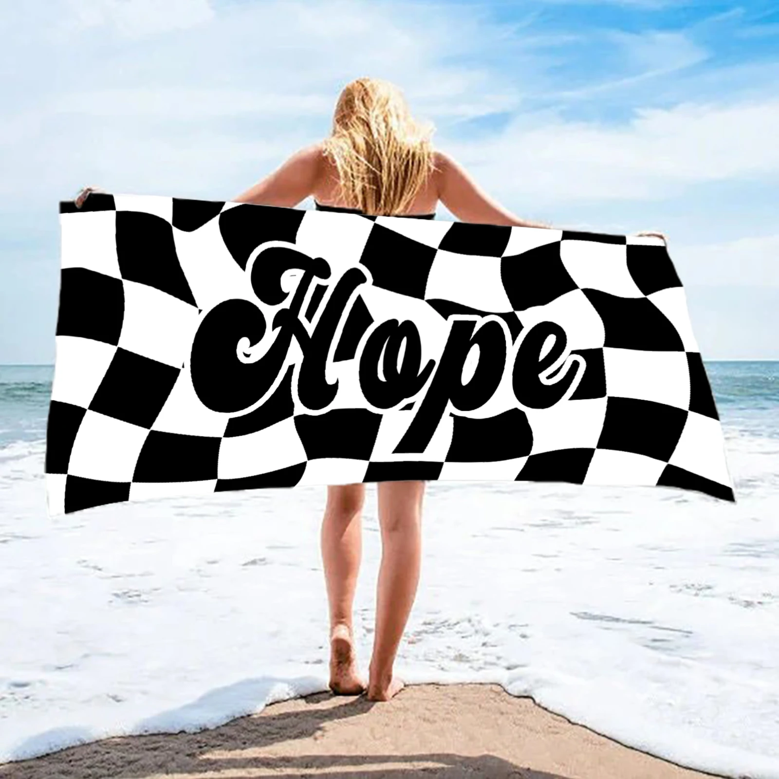 Personalized Beach Towels For Girls Custom Name Microfiber Anti-Sand Super Absorbent Summer Bath Towel Large Quick Drying