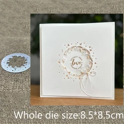 New Design Craft Metal stencil mold Cutting Die heart wreath circle frame scrapbook die cut Album Paper Card Craft Embossing