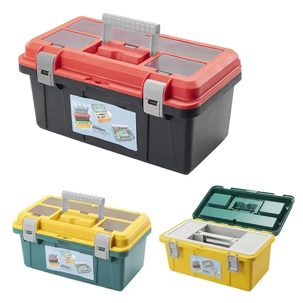 Multifunction Tool Box with Lid Plastic Electrician Carpenter Hardware Organizer Storage Tool Storage Boxs Screw Organizer Box