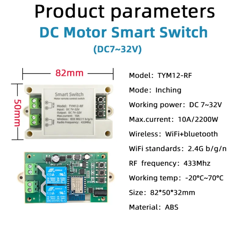 B44C RF433 Afstandsbediening Tuya Wifi Elektrische Lineaire Actuator Motor Controller DC12V 24V 32V Werk Voor Alexa/Google Home Smart Leven