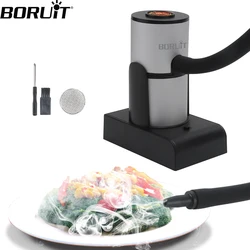 BORUiT SK305 Smoke Generator Portable Molecular Cuisine Machine Food Smoke Infuser Meat Burn Bar Smokehouse Cook Smoking Gun
